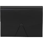 Office Depot® Brand Plastic File, 13 Pocket, Expansion 5-1/2", 8 1/2" x 11", Letter, Black, Pack of 1