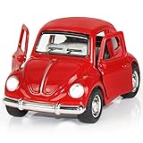 iPlay, iLearn Alloy Diecast Car, Push and Pull Back Mini Vehicles with Lights and Sounds Early Educational and Learning Toys for 2, 3, 4, 5, Year Old Little Kids, Preschool, Boys and Girls red