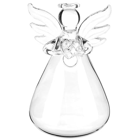 Generic Angel Shape Glass Wall Hanging Vase Bottle Plant Flower Home Decor