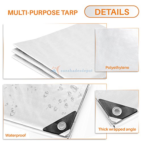 1 Sunshades+Depot+Heavy+Waterproof+White