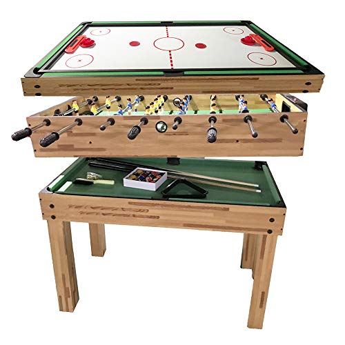 haxTON 3 in 1 Multifunction Combination Game Table Multi Game Table with Pool Table, Air Hockey Table and Foosball Table for Children and Adult (43 inch, 3 in 1) - Thumbnail 4