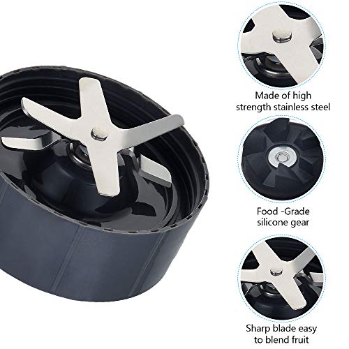 Blender Extractor Blade for Nutribullet Blender, Replacement Parts with Rubber Gasket & Shock