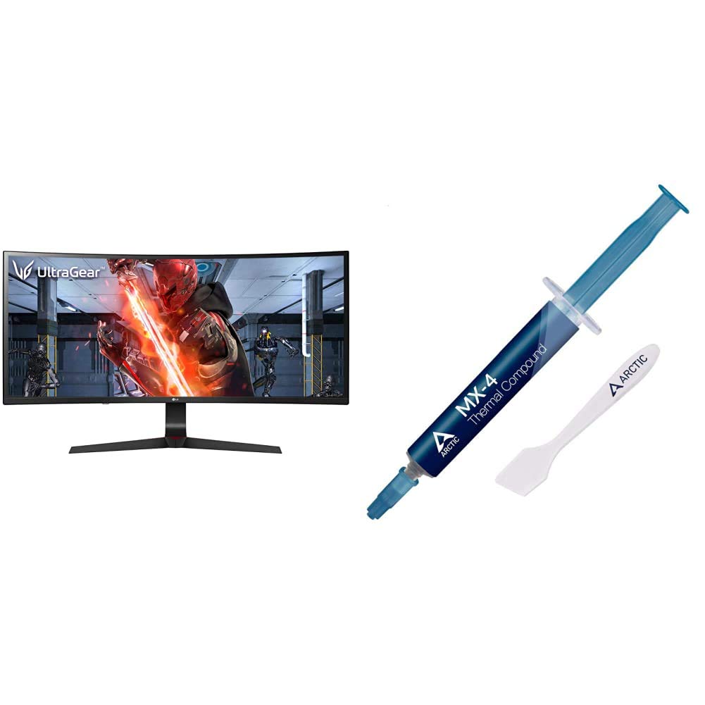 LG 34GL750-B 34 Inch Gaming Monitor,Black & Arctic MX-4 - Thermal Compound Paste for Coolers | Heat 