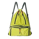Daygos Drawstring Backpack Lightweight Foldable Waterproof Sports Gym Backpack Bag
