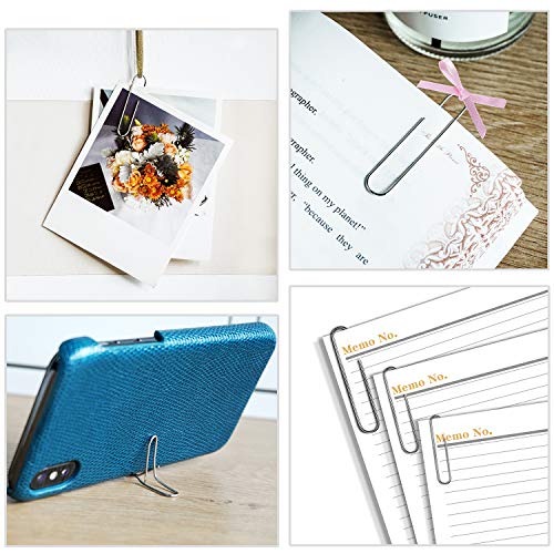 Paper Clips,700 Pcs PaperClips,Small,Medium and Jumbo,Assorted Size Metal Paper Clamps for School Office Clips and Personal Document Organization(28mm,33mm,50mm)(Sliver)