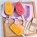 Sakolla Homemade Popsicle Silicone Molds with Lid, BPA Free Ice Cream Bar Mold, 3 Cavities Silicone Ice Pop Mold with 40 Wooden Sticks, Set of 2 ( Rabbit Shape)