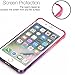 BAISRKE Clear Case for iPhone 7 Plus, Slim Shock Absorption Protective Case Soft TPU Bumper & Hard Plastic Back Cover Phone Cases for iPhone 7 Plus / 8 Plus 5.5 inch - Pink Purple Gradient