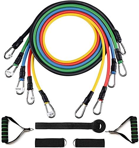 12 PCS Resistance Bands Set, Taotique Exercise Bands with Handles, Door Anchor & Ankle Straps Workout Bands for Resistance Training, Physical Therapy, Home Workouts with 8 Type Training Exercise Cords