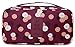 iSuperb Travel Bra Organizer Bag Underwear Pouch Waterproof Personal Garment Bag Case (Wine with Floral Pattern)
