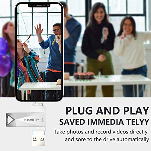 USB Flash Drive for iPhone Photo Stick USB 3.0 256GB Memory Stick for Andriod Phone Micro Thumb Drive 4in1 iOS USB Drive for iPhone X XR XS 6 6S 7 7S 8 8S iPad iOS Mac Windows Computer