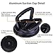 hommaus Black Aluminum Suction Cup Hadle Lifter for Heavy Glass/Tiles/Mirror/Granite/Furniture/Window Lifting (4.75 inches)