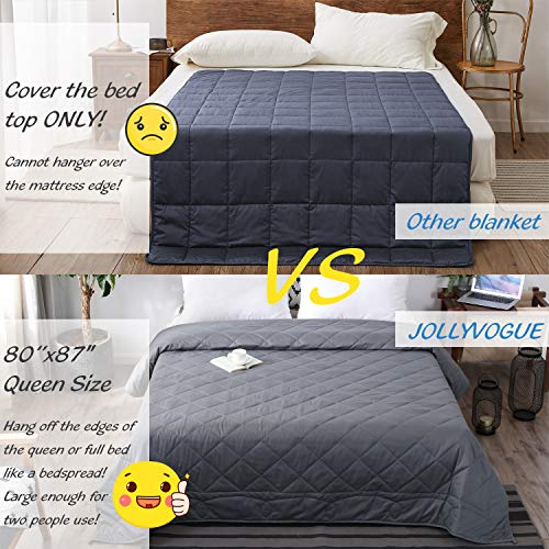 JOLLYVOGUE Queen Size Weighted Blanket 25 lbs80''x87'' Best Weighted