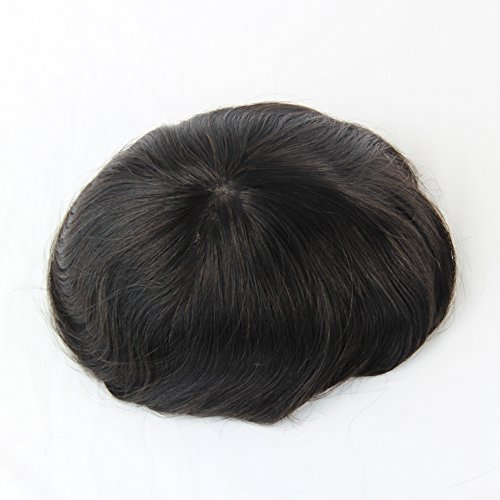 Fabwigs mens toupee wig human hair-6x8 inch fine mono b…