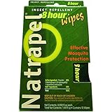 Natrapel Mosquito, Tick and Insect Repellent Wipes, 12 Individually-Wrapped Wipes