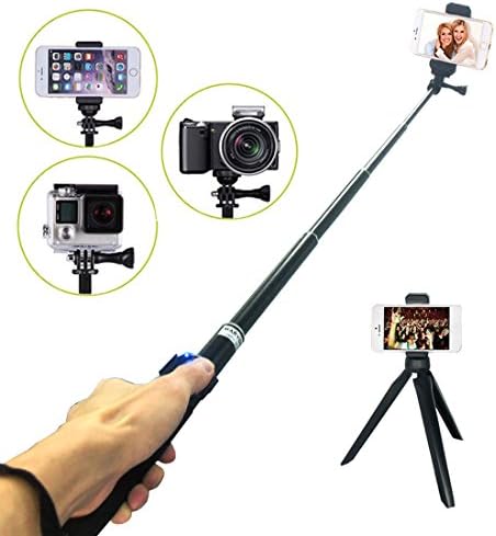 Maryger Bluetooth Selfie Stick for iPhone, Android,Camera and iOS Smartphone,Black