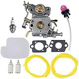 Hipa C1M-W26 Carburetor with 530057925 Air Filter Fuel Line Filter Tune-up Kit for Poulan P3314 P3416 P3816 P4018 PP3416 PP3516 PP3816 PP4018 PPB3416 PPB4018 PPB4218 S1970 Power Gas Chainsaw