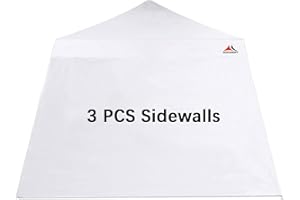 SCOCANOPY SideWall for 10x10ft Slant Leg Canopy Frame, 3 Pack SunWall Only,White
