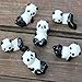 Tableware Decoration Ceramic Panda Pattern Chopsticks Rest Spoon Fork Knife Kitchen Holder Rack Practice (black-white)