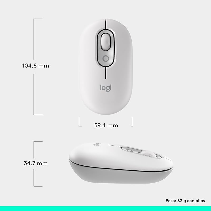 Pop Mouse, ratón inalámbrico Bluetooth Compacto y portátil