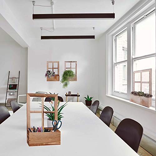 UNUS Deko Fenster aus Holz mit Blumenkasten, Fensterrahmen im Vintage Design, rechteckig… (1 Stück, Geflammt) – Bild 5