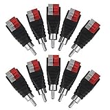 Lollipop Speaker Wire Cable to Audio Male RCA Connector Adapter Jack Plug 10pcs/set