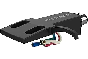 Fluance Reference Turntable Headshell with H-4 Bayonet Mount and Slots for 1/2 inch Cartridge Mounting (HS82L)