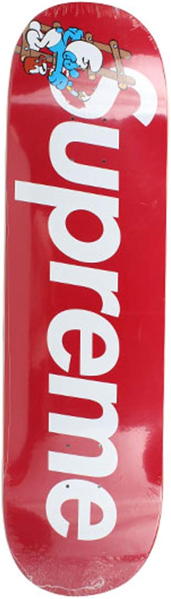 送料込 Supreme シュプリーム aw 新品 赤 Smurfs Skateboard スマーフ ボックスロゴ スケートボード スケボー デッキ レッド Red 送料無料 魅了 Cjaybrands Co Ke