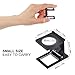 Yosoo 10 x 28mm Linen Test Three Folding Magnifying Glass Portable Zinc Alloy Magnifier (10X Lens) with LED Lamp for Textile Jewelry Collection Repair, Black