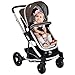 BABY JOY Baby Stroller, 2 in 1 Convertible Carriage Bassinet to Stroller, Pushchair with Foot Cover, Cup Holder, Large Storage Space, Wheels Suspension, 5-Point Harness, Coffee