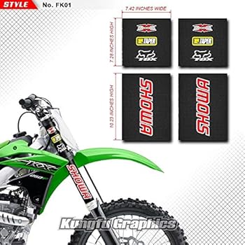 Kungfu Graphics Showa Upper Mid Fork Tube Decal Kit (Pack of 4), Black