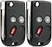 KeylessOption Keyless Entry Remote Control Car Flip Ignition Key Fob Replacement for Chevy GMC Cadillac LHJ011 (Pack of 2)