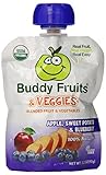 Buddy Fruits Blended Fruit and Veggies, Apple, Sweet Potato and Blueberry, 5.2 Pound (Pack of 14)