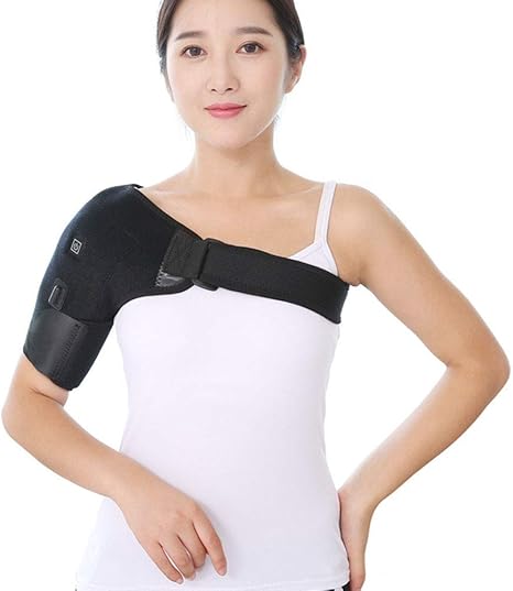 Amazon Co Jp 加熱ショルダーラップ 電動圧縮ショルダーサポート 回旋腱板 関節包および上腕二頭筋腱損傷 凍結肩 肩脱臼または筋肉痛の緩和 ホーム キッチン
