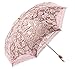 Leegoal Ladies Umbrella Lace Parasol Folding Umbrella Sun Shade Anti-uv (pink)
