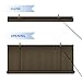 E&K Sunrise 4'W x 6'H Roll Up Shade Outdoor Roller Shade Blind Sun Shade UV Block for Patio Porch Backyard Gazebo Deck Pergola (Brown)