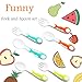 PUKU Kids Fork and Spoon Set with Carrying Case，Child Pack Utensils，Baby Tableware BPA- Free Children Shower Gift (Cantaloupe)
