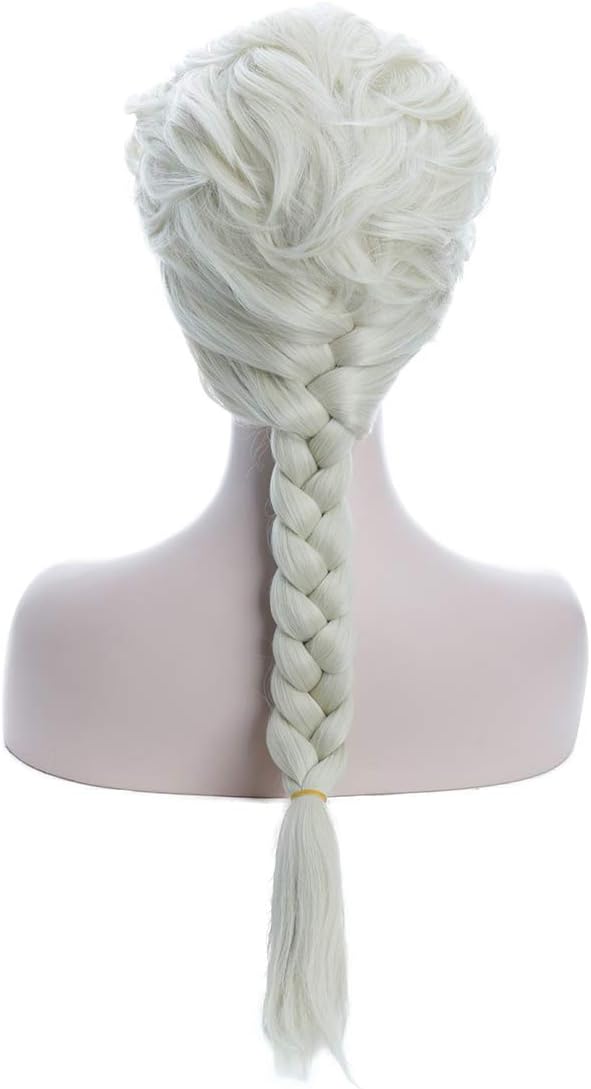 Karlery Women Long Beige Braided Fashion Wig Halloween Party Wig Cosplay Wig - Image 4