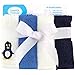 Luvable Friends Unisex Baby Super Soft Cotton Washcloths, Mr. Penguin, One Size
