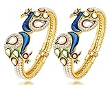 YouBella Ethnic Bollywood Gold Plated Pearl Bracelets Bangles Jewellery for Women and Girls