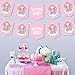 Pink Elephant Party Banner - Welcome Baby - Girl Baby Shower Decorations Supplies - 2 Pack