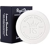 Royal Shave Premium Hard Shaving Soap Puck Refill, Lemon Sandalwood Scent- 3.5oz