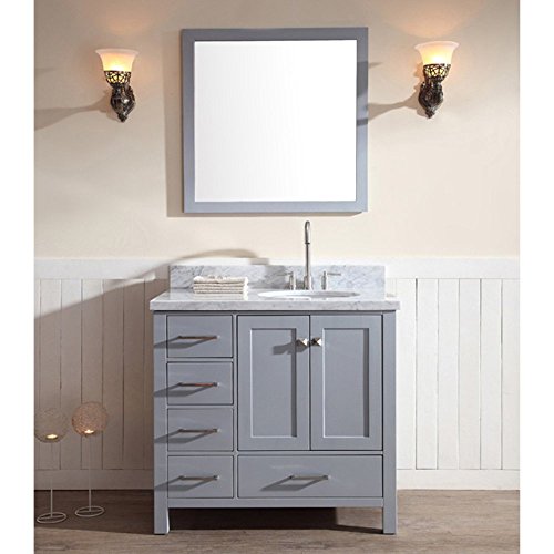 Ariel A037SR Cambridge 37 in. Single Bathroom Vanity Set with Right