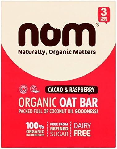 Nom Cacao &amp; Raspberry Organic Oat Bar Multipack - 3 x 52g