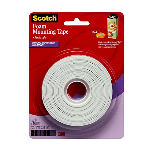 Scotch 4013 1/2-Inch by 150-Inch Mounting Tape