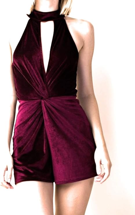 wine velvet jumpsuit