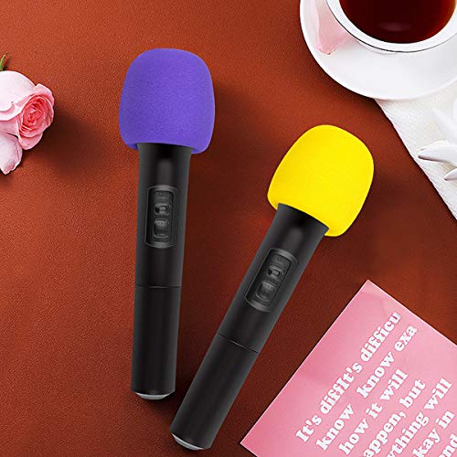 DoerDo 10 Pack Foam Sponge Microphone Cover Thick Colorful Handheld Stage Mic Windscreen