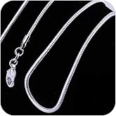 Yuren 3 Pieces 925 Sterling Silver 2mm Snake Chain Necklace Jewelry Jewelry For Men And Women(16-24 Inch)