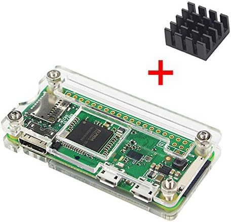 Guhui Clear Acrylic Case with Heatsink for Raspberry pi Zero Version 1.3 (white)