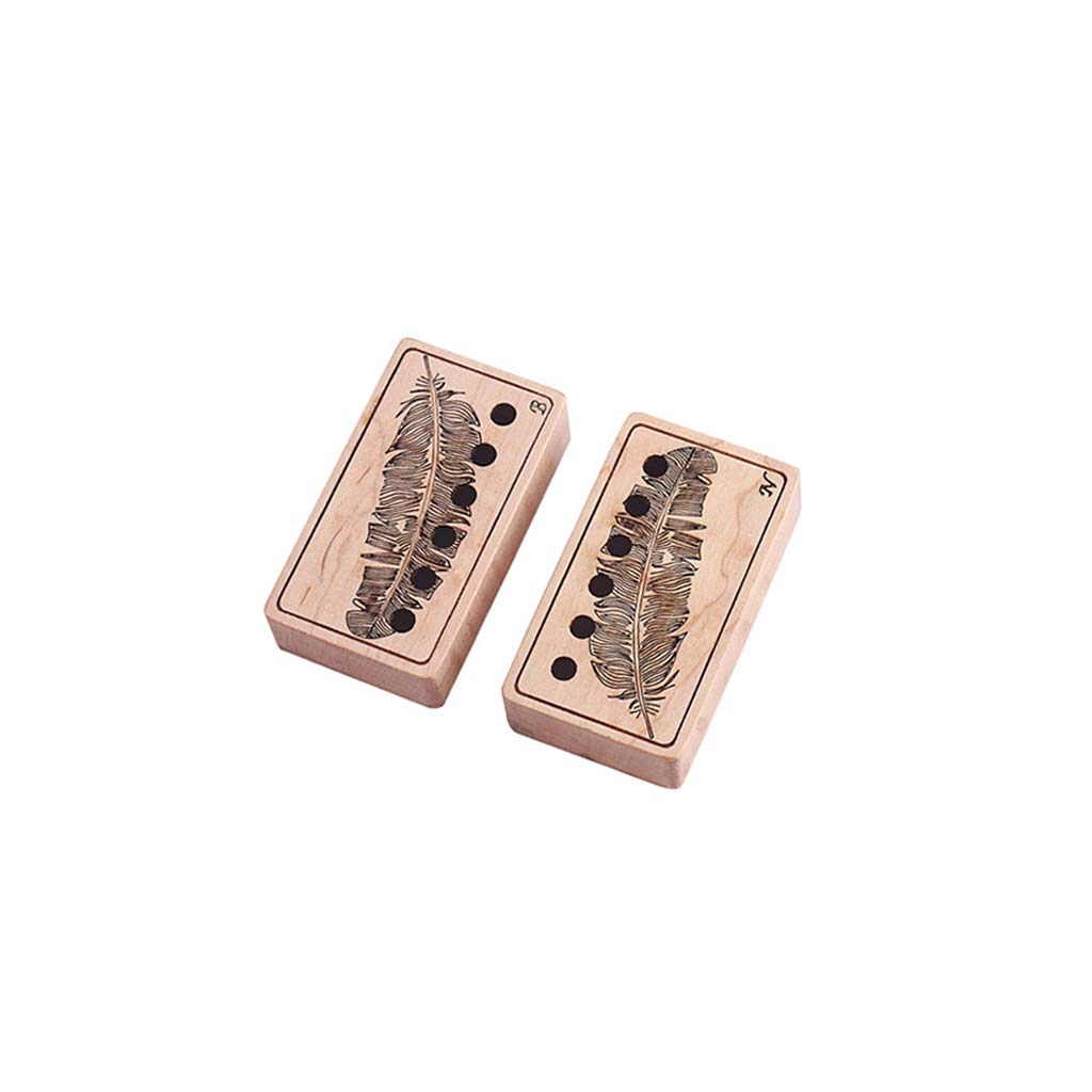 Alnicov 2PCS 2mm Electric Guitar Pickup Covers，Maple，Humbucker Guitar Pickup Covers for Guitar Bridge Parts