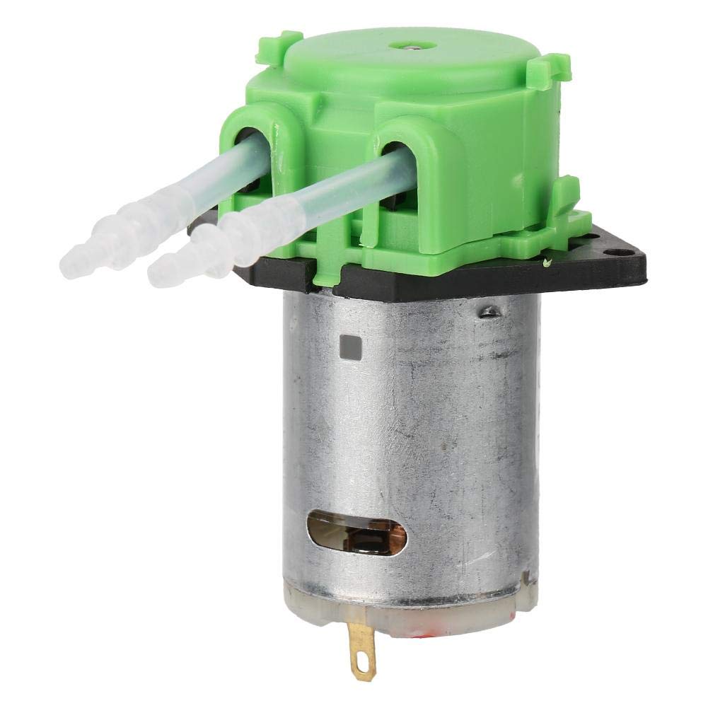 Peristaltic Pump, 12V Small Dosing Pump DIY Peristaltic Tube Head Widely Used in the Field of Experimental, Biochemical Analysis, Pharmaceuticals(green 2 * 4)